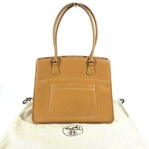 HERMES Leather La Tote Bag Tote Bag Shoulder Bag Bock Scarf Beige
